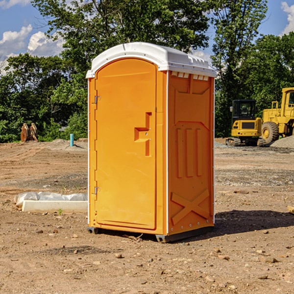 how often are the porta potties cleaned and serviced during a rental period in Lake Tapps